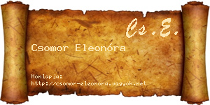 Csomor Eleonóra névjegykártya