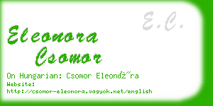 eleonora csomor business card